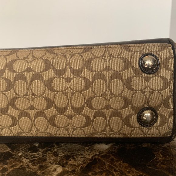 COACH Leg acy Signature Stripe Candace Carryall - Picture 6 of 6